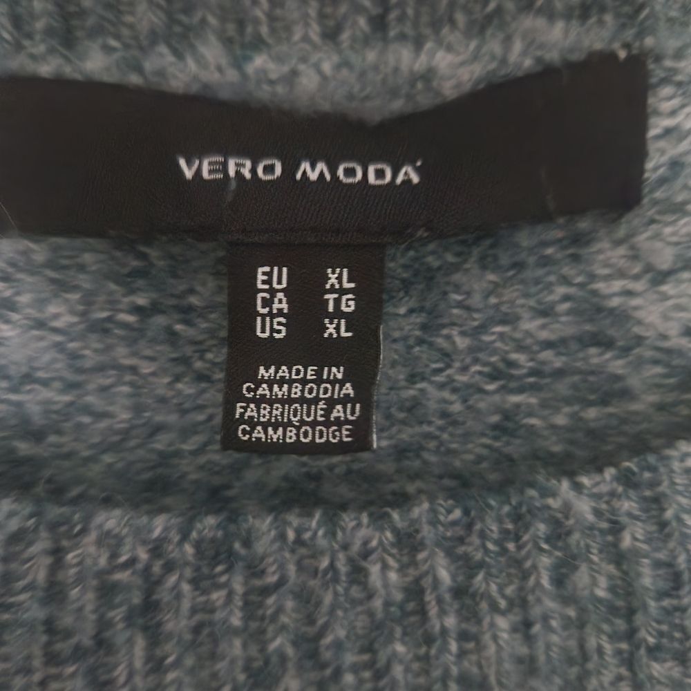 Vero Moda Womens Marled Long Sleeve Round Neck Sweater Size XL - Picture 3 of 6